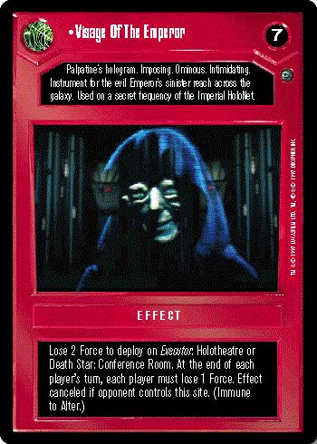 Decipher SWCCG Star Wars CCG Visage Of The Emperor (WB)