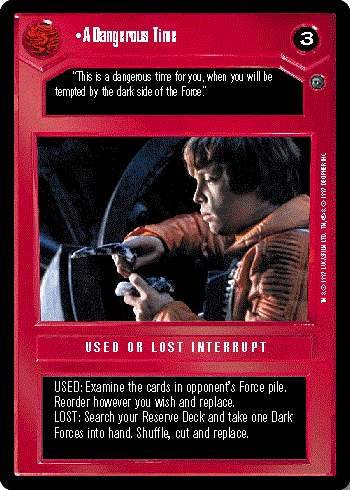 Decipher SWCCG Star Wars CCG A Dangerous Time (WB)