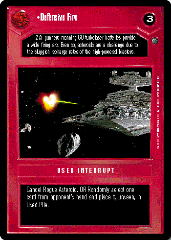 Decipher SWCCG Star Wars CCG Defensive Fire (WB)