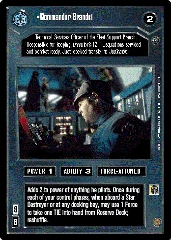 Decipher SWCCG Star Wars CCG Commander Brandei (WB)