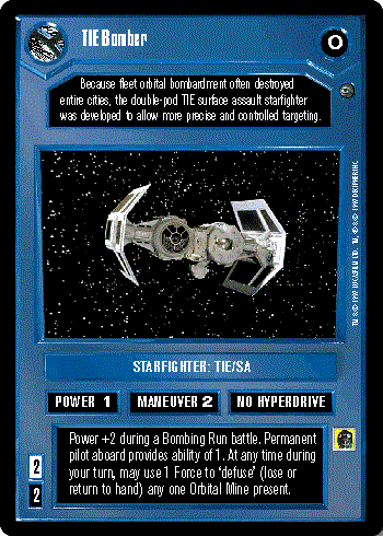 Decipher SWCCG Star Wars CCG TIE Bomber (WB)
