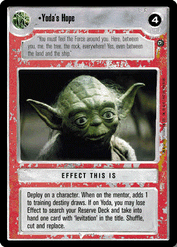 Decipher SWCCG Star Wars CCG Yoda's Hope (WB)