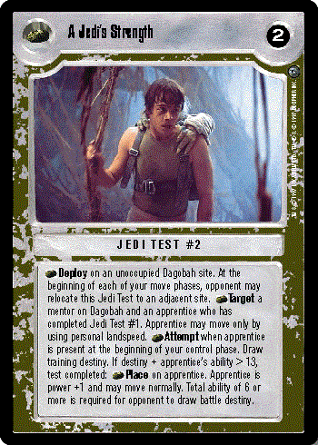 Decipher SWCCG Star Wars CCG A Jedi's Strength (WB)