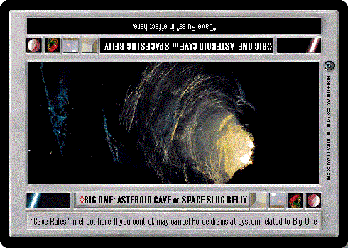 Decipher SWCCG Star Wars CCG Big One: Asteroid Cave or Space Slug Belly (WB)