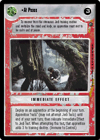 Decipher SWCCG Star Wars CCG At Peace (WB)