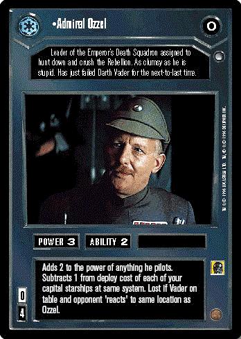Decipher SWCCG Star Wars CCG Admiral Ozzel (WB)