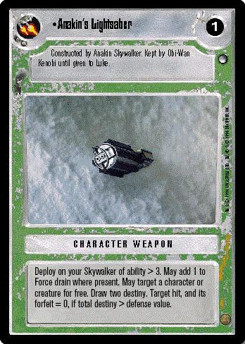 Decipher SWCCG Star Wars CCG Anakin's Lightsaber (WB)