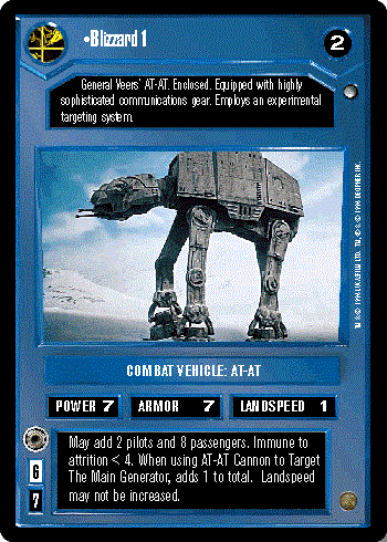 Decipher SWCCG Star Wars CCG Blizzard 1 (WB)