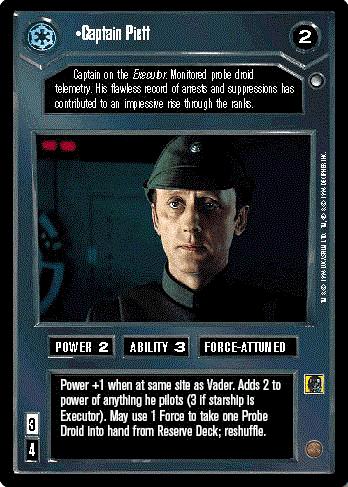 Decipher SWCCG Star Wars CCG Captain Piett (WB)