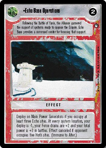 Decipher SWCCG Star Wars CCG Echo Base Operations (WB)