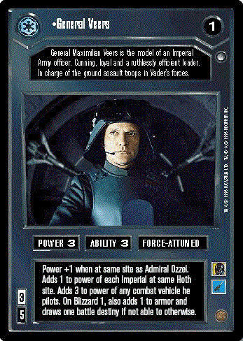 Decipher SWCCG Star Wars CCG General Veers (WB)