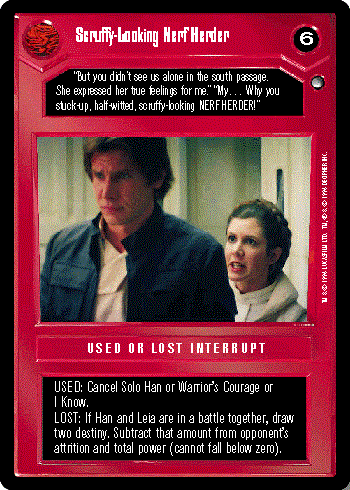 Decipher SWCCG Star Wars CCG Scruffy-Looking Nerf Herder (WB)