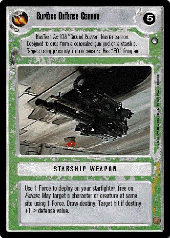 Decipher SWCCG Star Wars CCG Surface Defense Cannon (WB)