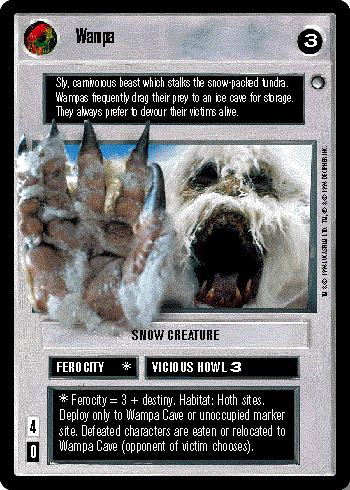 Decipher SWCCG Star Wars CCG Wampa (WB)