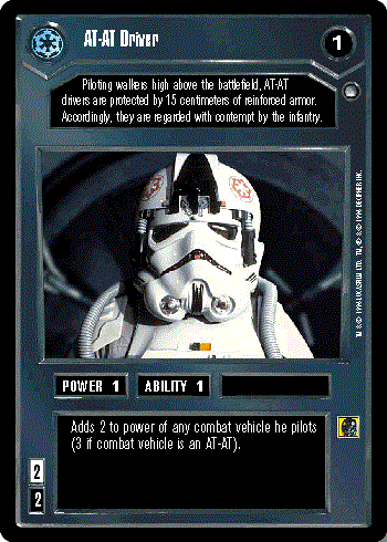 Decipher SWCCG Star Wars CCG AT-AT Driver (WB)