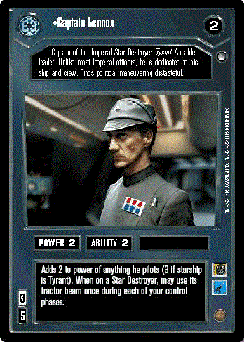 Decipher SWCCG Star Wars CCG Captain Lennox (WB)