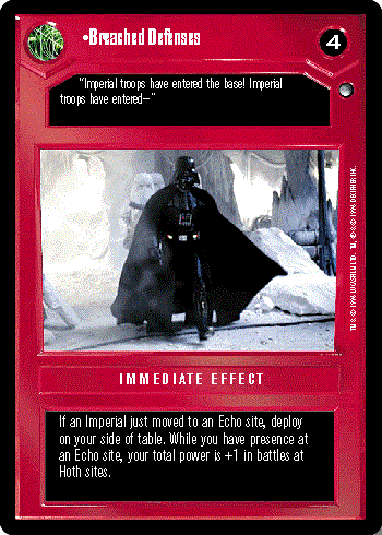 Decipher SWCCG Star Wars CCG Breached Defenses (WB)