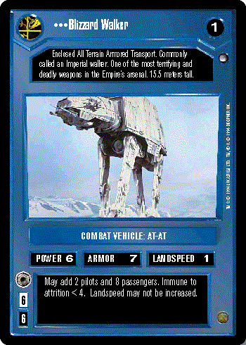 Decipher SWCCG Star Wars CCG Blizzard Walker (WB)