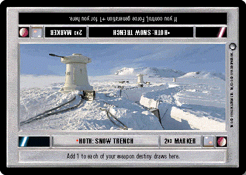 Decipher SWCCG Star Wars CCG Hoth: Snow Trench (WB)