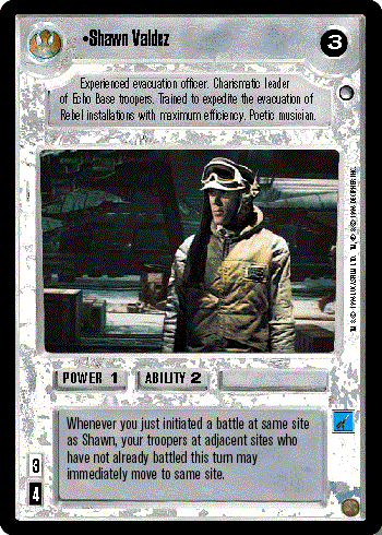 Decipher SWCCG Star Wars CCG Shawn Valdez (WB)