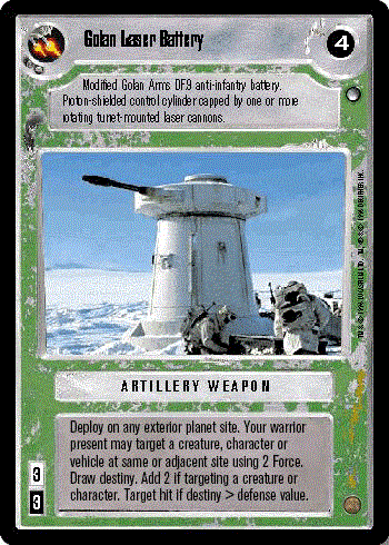 Decipher SWCCG Star Wars CCG Golan Laser Battery (WB)