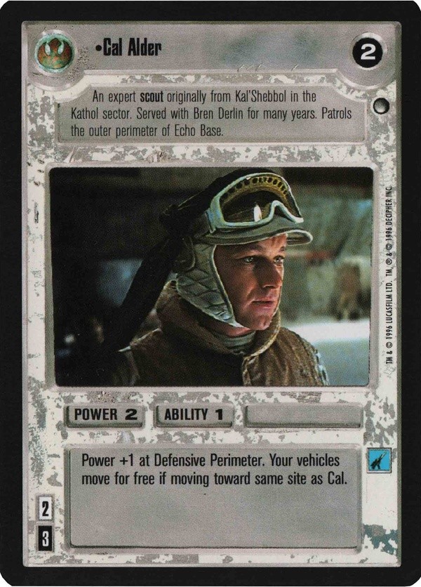 Decipher SWCCG Star Wars CCG Cal Alder (WB)