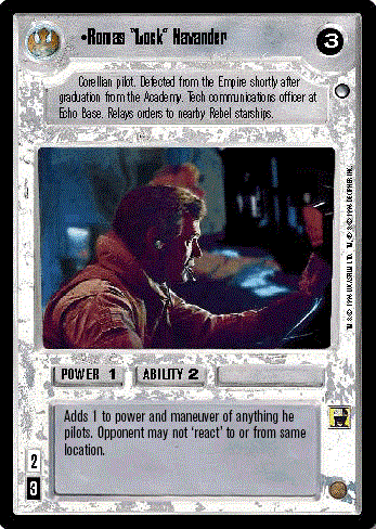 Decipher SWCCG Star Wars CCG Romas "Lock" Navander (WB)