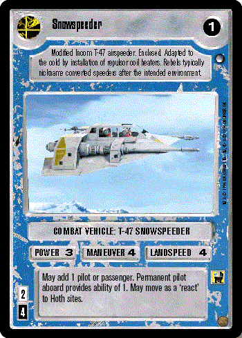 Decipher SWCCG Star Wars CCG Snowspeeder (WB)