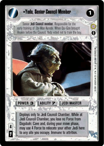 Star Wars CCG (SWCCG) Yoda, Senior Council Member (AI)