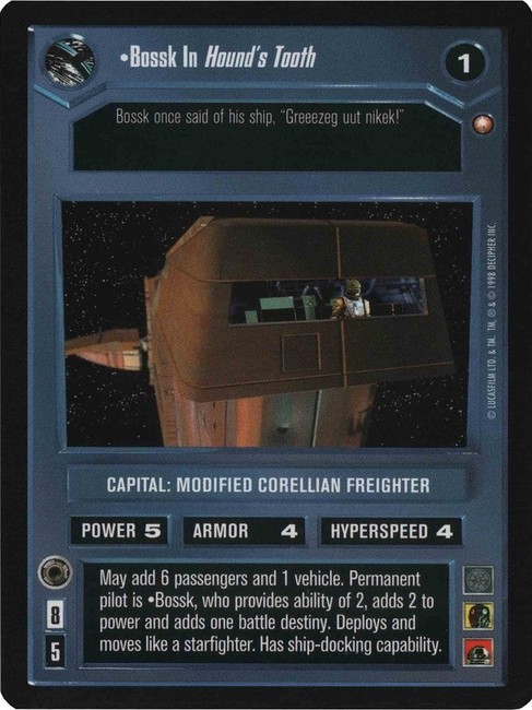 Star Wars CCG (SWCCG) Bossk in Hound's Tooth Foil