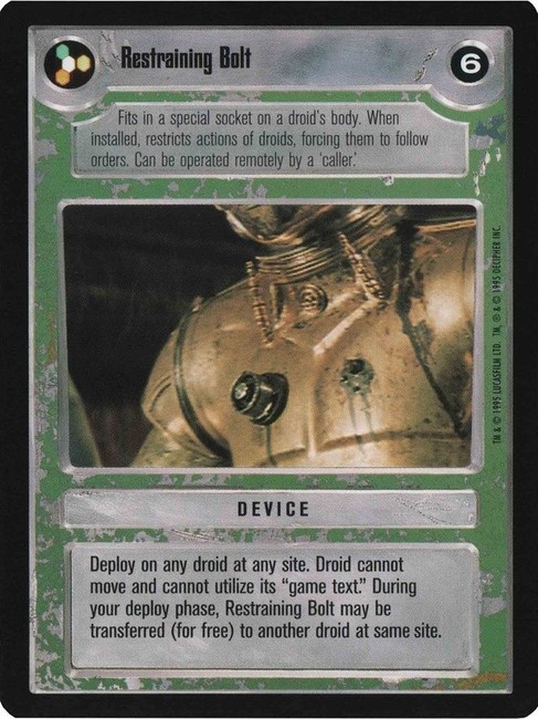 Star Wars CCG (SWCCG) Restraining Bolt (LS Japanese) - Premiere Limited (Japanese)