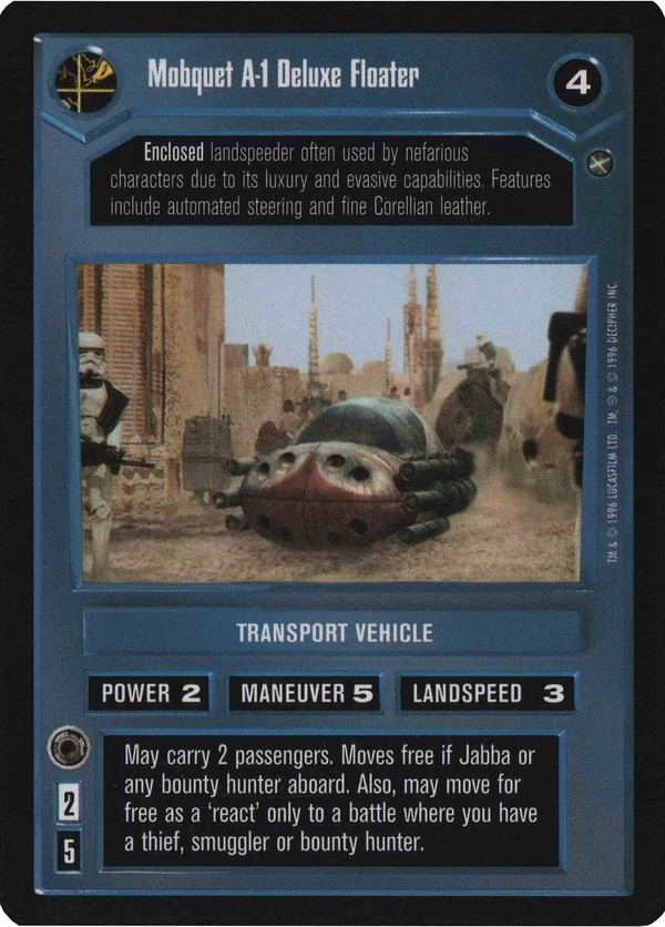 Star Wars CCG (SWCCG) Mobquet A-1 Deluxe Floater (Japanese) - A New Hope (Japanese)