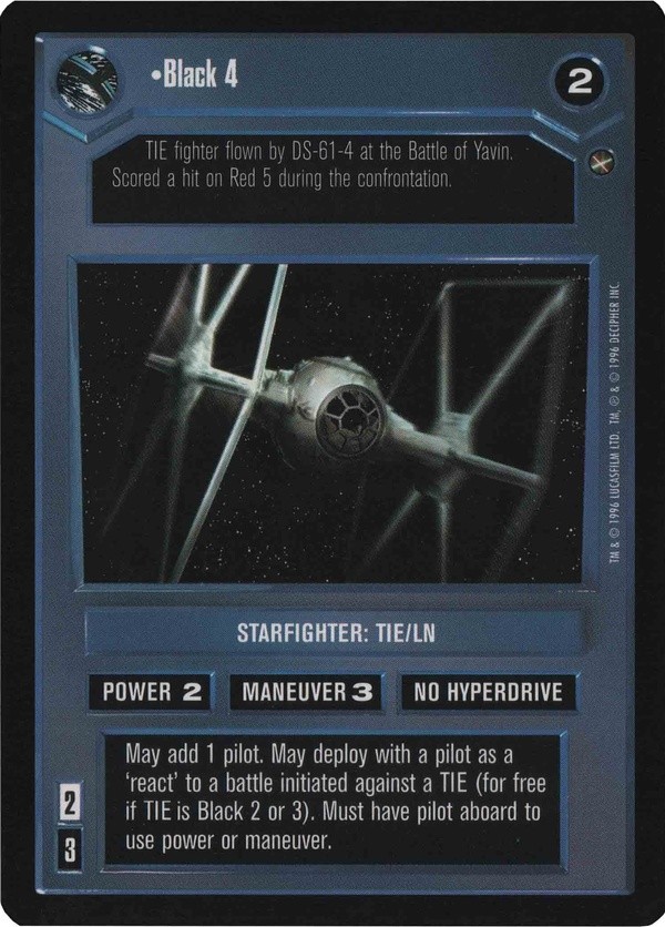 Star Wars CCG (SWCCG) Black 4 (Japanese) - A New Hope (Japanese)
