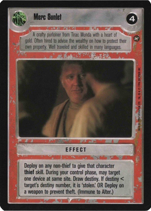 Star Wars CCG (SWCCG) Merc Sunlet (Japanese) - A New Hope (Japanese)