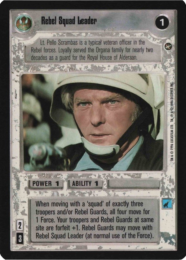 Star Wars CCG (SWCCG) Rebel Squad Leader (Japanese) - A New Hope (Japanese)