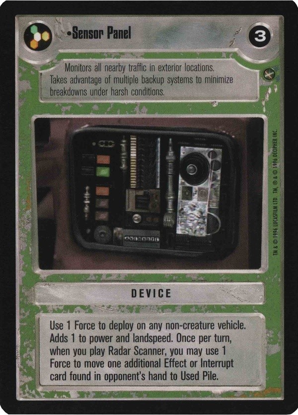Star Wars CCG (SWCCG) Sensor Panel (Japanese) - A New Hope (Japanese)