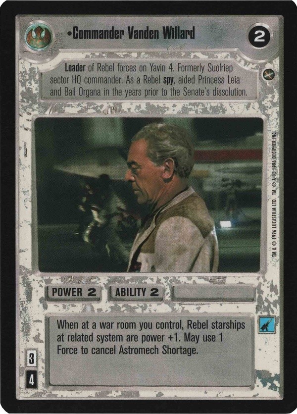 Star Wars CCG (SWCCG) Commander Vanden Willard (Japanese) - A New Hope (Japanese)