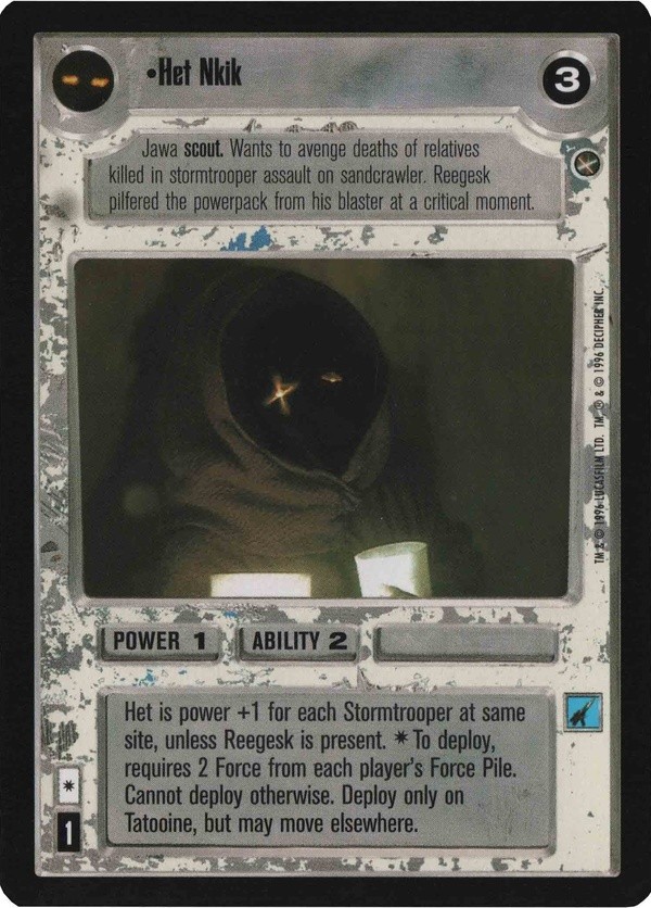 Star Wars CCG (SWCCG) Het Nkik (Japanese) - A New Hope (Japanese)