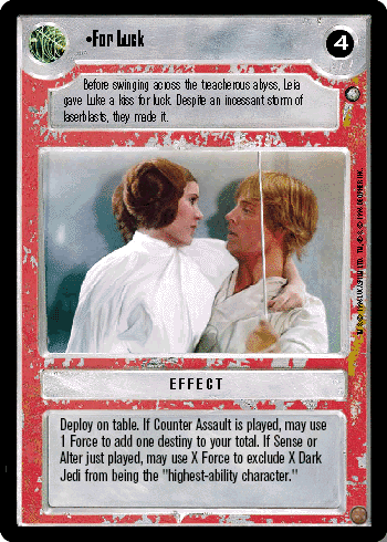 Star Wars CCG (SWCCG) For Luck - Jedi Pack