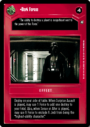 Star Wars CCG (SWCCG) Dark Forces - Jedi Pack