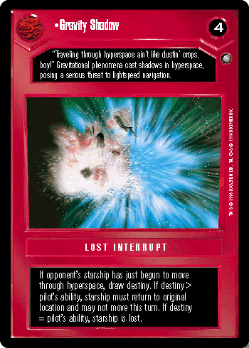 Star Wars CCG (SWCCG) Gravity Shadow - Official Tournament Sealed Deck (OTSD)