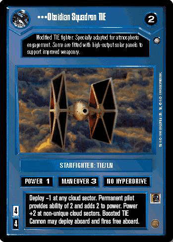 Star Wars CCG (SWCCG) Obsidian Squadron TIE - Official Tournament Sealed Deck (OTSD)