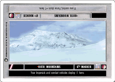 Star Wars CCG (SWCCG) Hoth: Mountains (6th Marker) (DS) - ESB 2 Player Game
