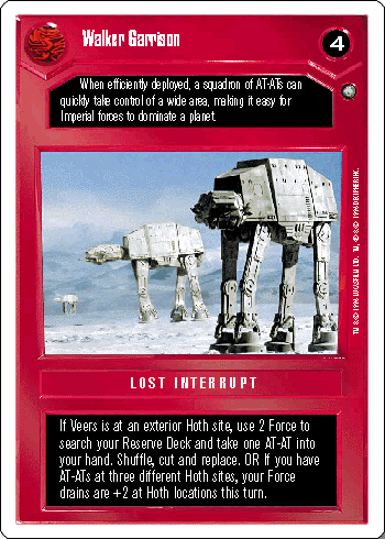 Star Wars CCG (SWCCG) Walker Garrison - ESB 2 Player Game