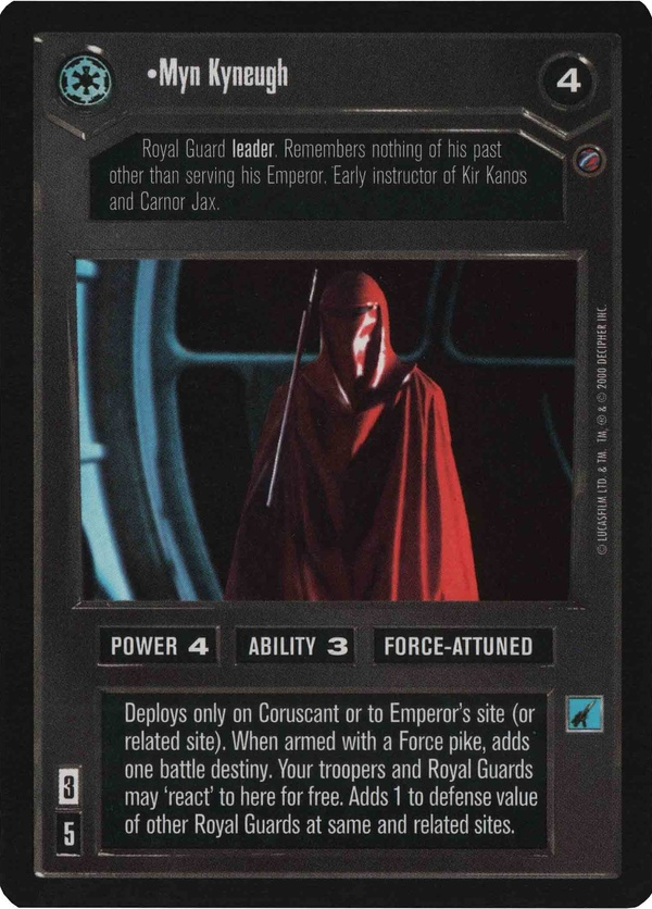 Star Wars CCG (SWCCG) Myn Kyneugh Foil