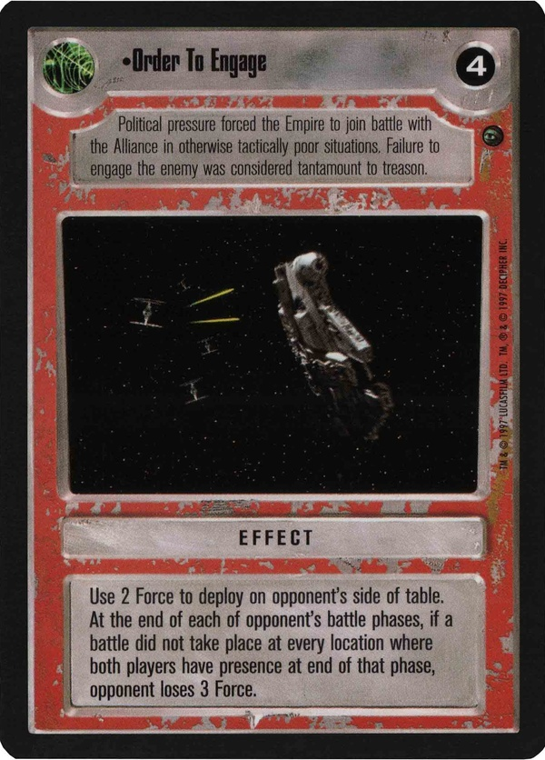 Star Wars CCG (SWCCG) Order To Engage Foil