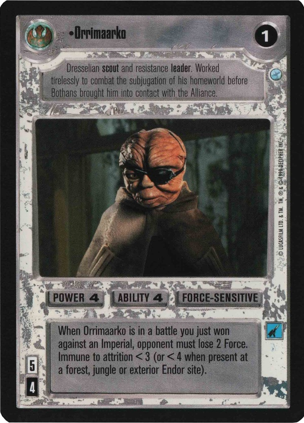Star Wars CCG (SWCCG) Orrimaarko Foil