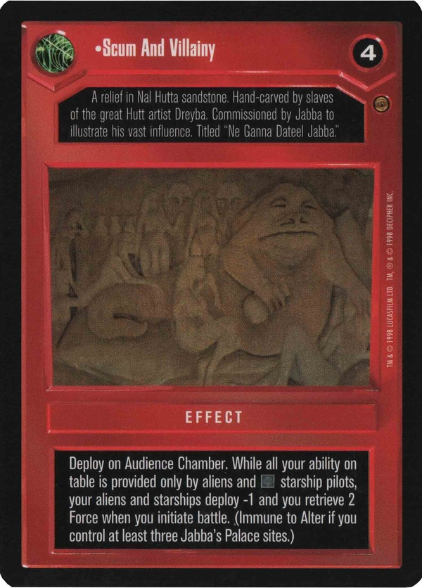 Star Wars CCG (SWCCG) Scum And Villainy Foil