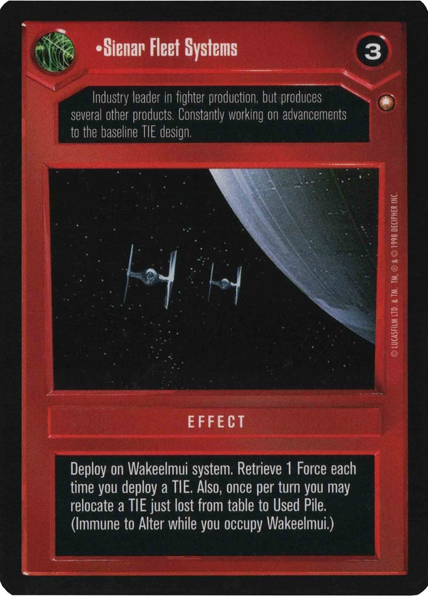 Star Wars CCG (SWCCG) Sienar Fleet Systems Foil