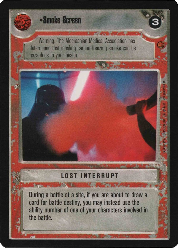 Star Wars CCG (SWCCG) Smoke Screen Foil